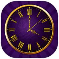 Purple And Golden Clock Live Wallpaper on 9Apps