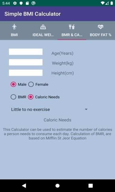 Simple BMI Calculator स्क्रीनशॉट 3