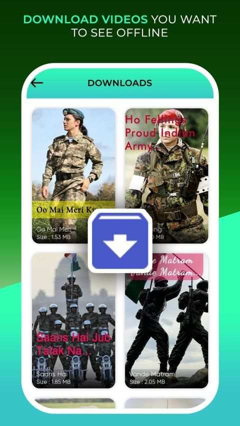 Army Video Song Status-Indian Army Video Status screenshot 1