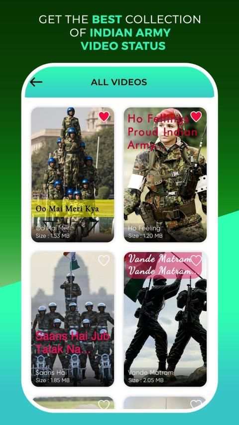 Army Video Song Status-Indian Army Video Status screenshot 5