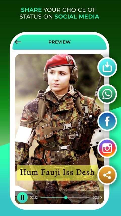 Army Video Song Status-Indian Army Video Status screenshot 3
