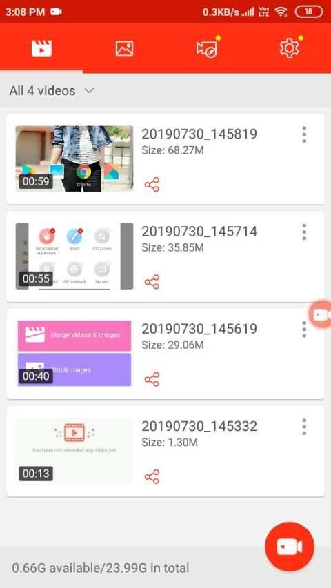 Mobile Recorder -Screen Video Images Edit ( VIP ) screenshot 6