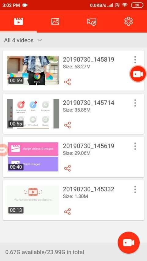 Mobile Recorder -Screen Video Images Edit ( VIP ) screenshot 1