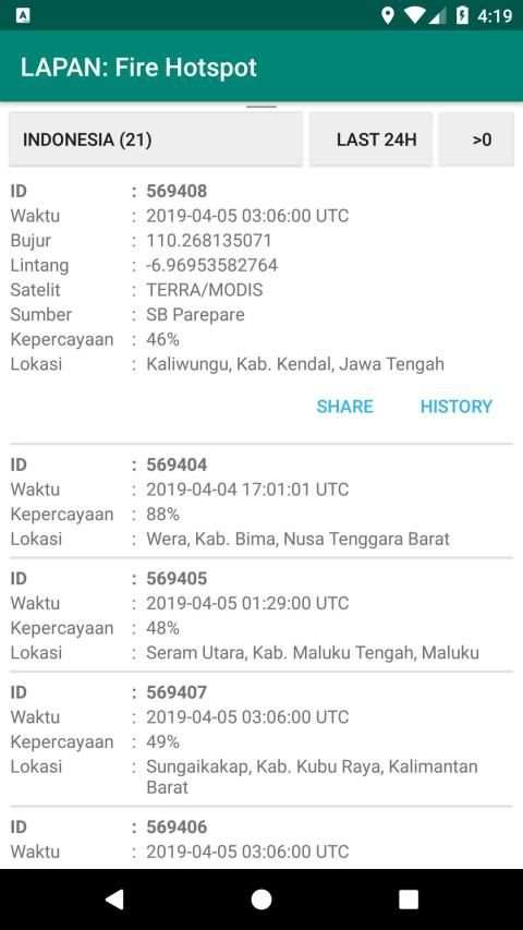 LAPAN: Fire Hotspot screenshot 2