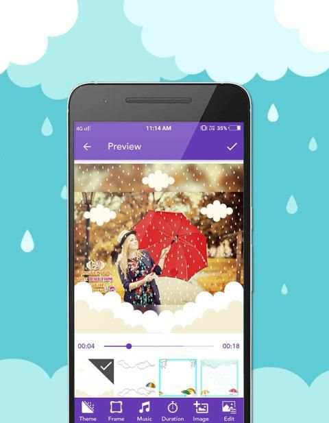 Rainy Video Maker With Music स्क्रीनशॉट 3