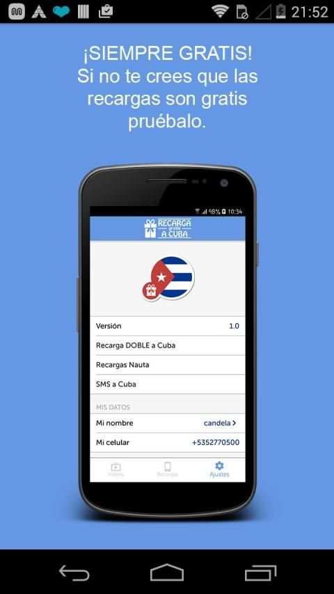 Recargas GRATIS a Cuba screenshot 2