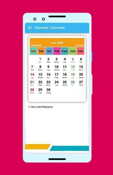Kalender Indonesia 2019-2020 1 تصوير الشاشة