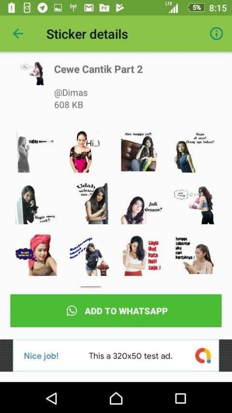 Sticker Cewe Cantik Lucu For Whatsapp screenshot 3