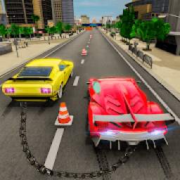 Chained Car Crash: Extreme Car Drag Racing Game