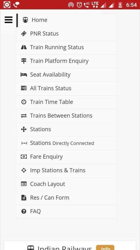 INDIAN RAILWAYS INFO screenshot 3