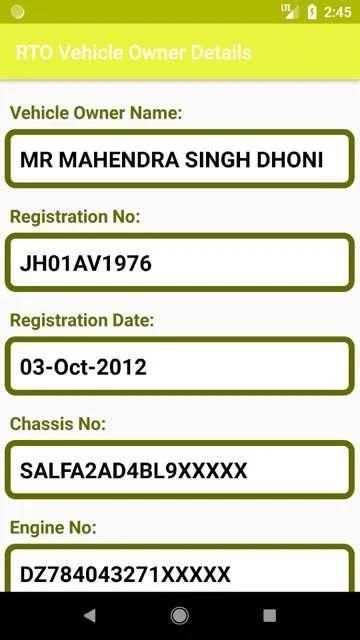 RTO Vehicle Owner Details screenshot 4