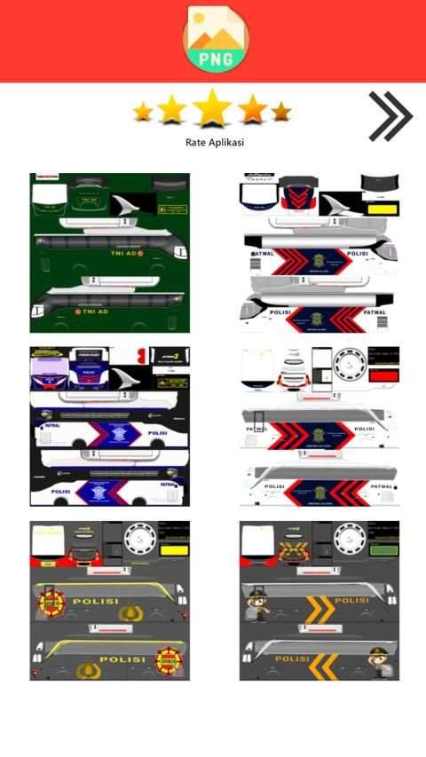 Livery Bussid TNI screenshot 6