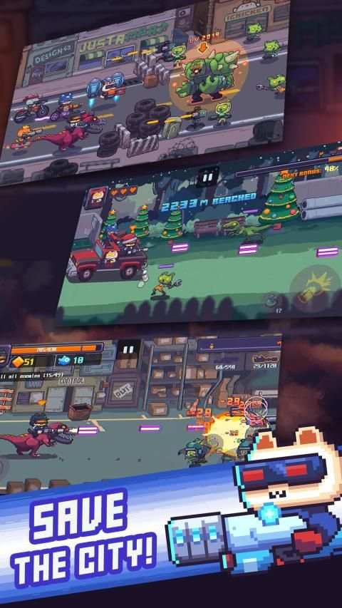 Cat Gunner: Super Force (Pixel Zombie Shooter) screenshot 7
