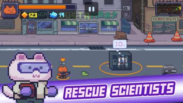 Cat Gunner: Super Force (Pixel Zombie Shooter) screenshot 3