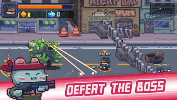 Cat Gunner: Super Force (Pixel Zombie Shooter) screenshot 2