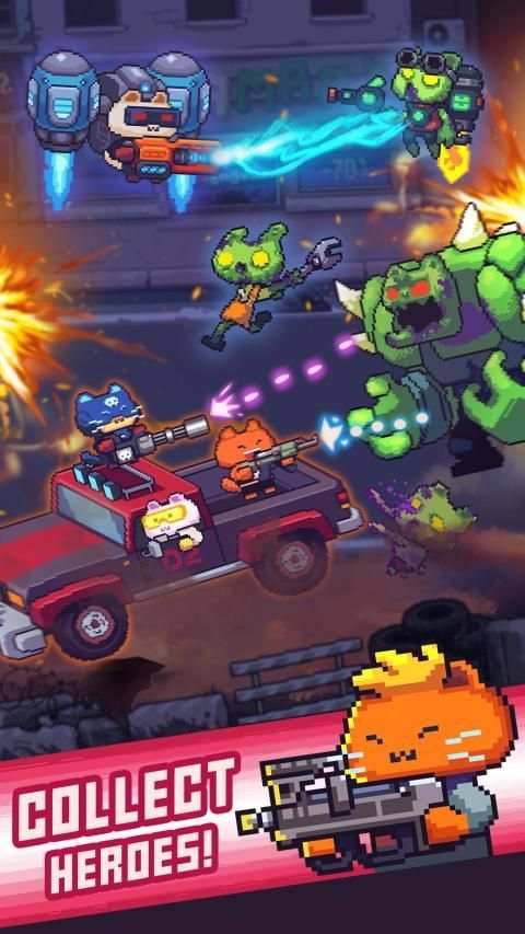 Cat Gunner: Super Force (Pixel Zombie Shooter) screenshot 6
