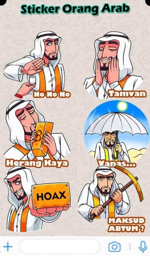 Sticker Kocak Sultan Arab - WaStickersApp screenshot 4