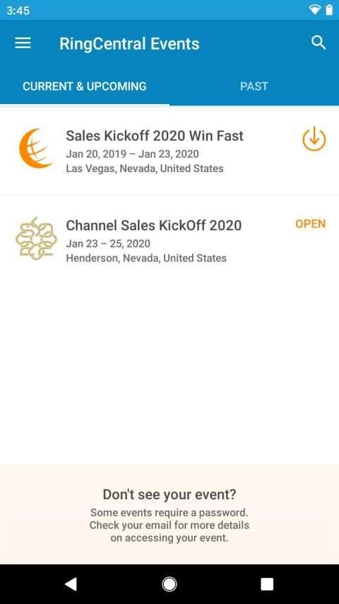 RingCentral Global Events App screenshot 2