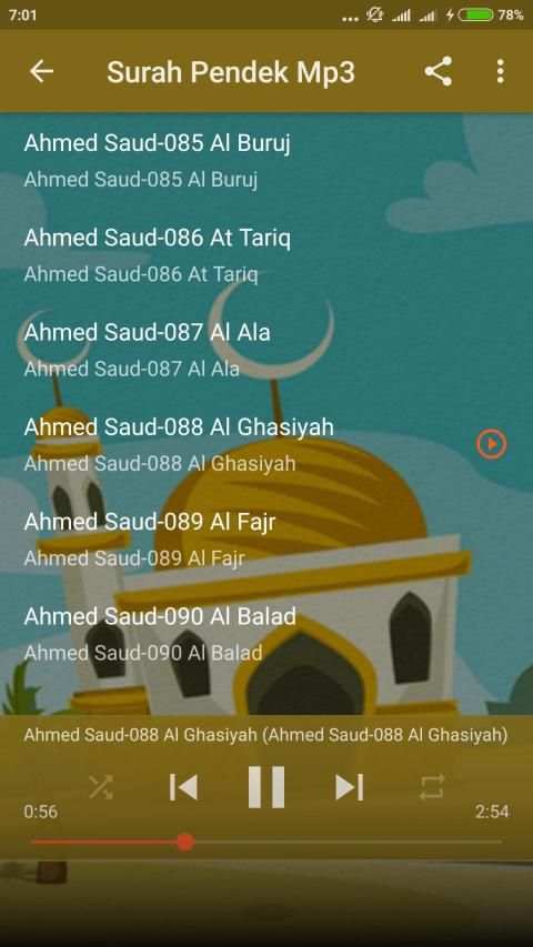 Surah Pendek Mp3 Offline screenshot 2