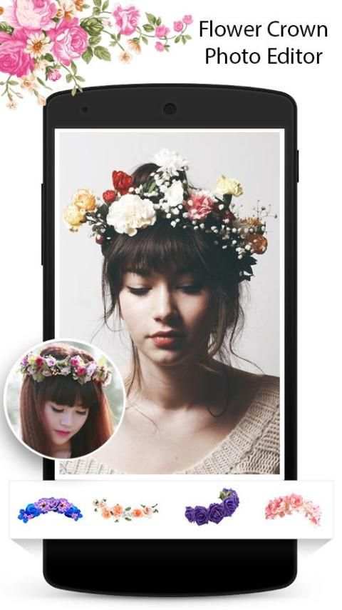 Flower Crown Photo Editor स्क्रीनशॉट 3