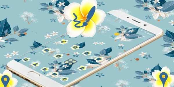 Blue Flower Leaf Theme screenshot 1