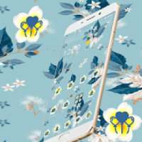 Blue Flower Leaf Theme