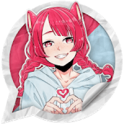 ikon Cute Little Girl Stickers For Whatsapp