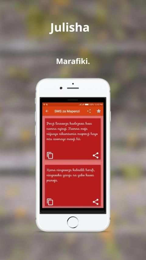 SMS za Mapenzi 101 screenshot 1