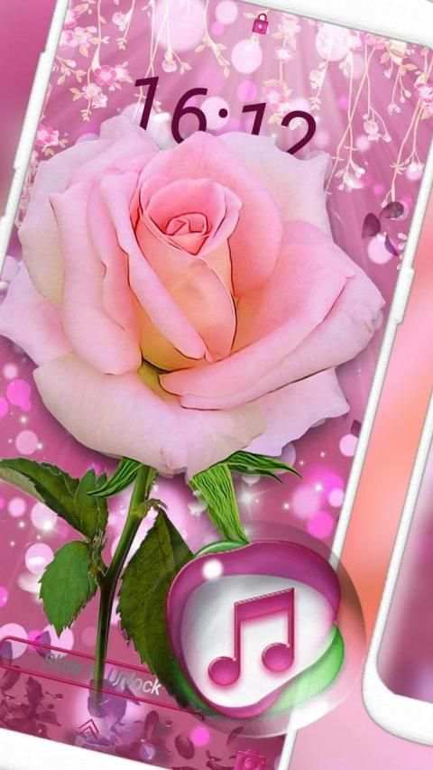 Pink Rose Launcher Theme स्क्रीनशॉट 3