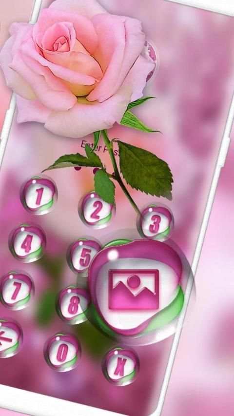 Pink Rose Launcher Theme स्क्रीनशॉट 2