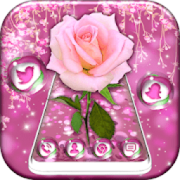 ikon Pink Rose Launcher Theme