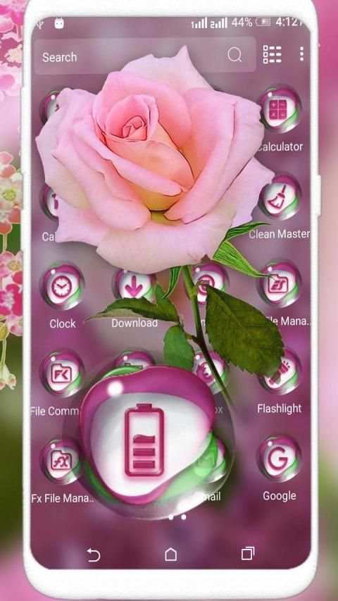 Pink Rose Launcher Theme स्क्रीनशॉट 4