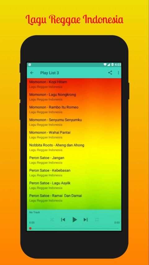 Lagu Reggae Indonesia Offline screenshot 1