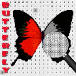 Butterfly Pixel Art Coloring By Number