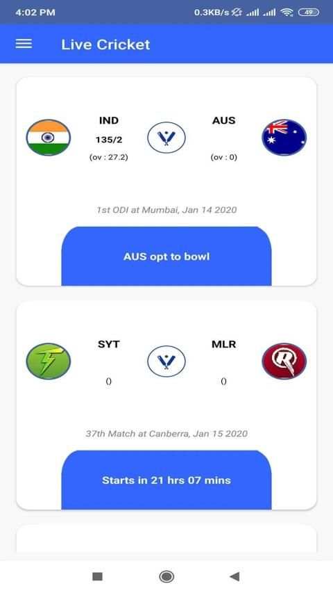 Live Cricket HD स्क्रीनशॉट 3