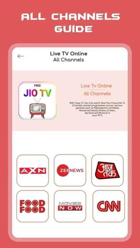 Live Jio TV HD Channels Guide स्क्रीनशॉट 2