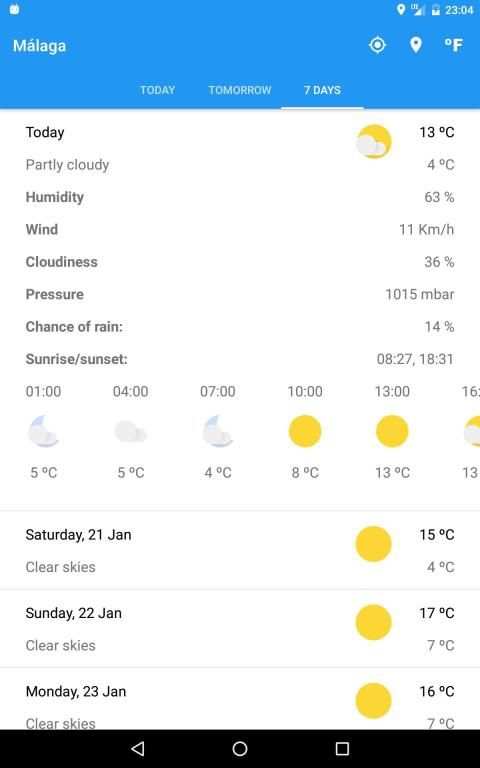 Meteo screenshot 2