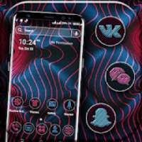 Curved Spiral Pink Blue Launcher Theme on 9Apps