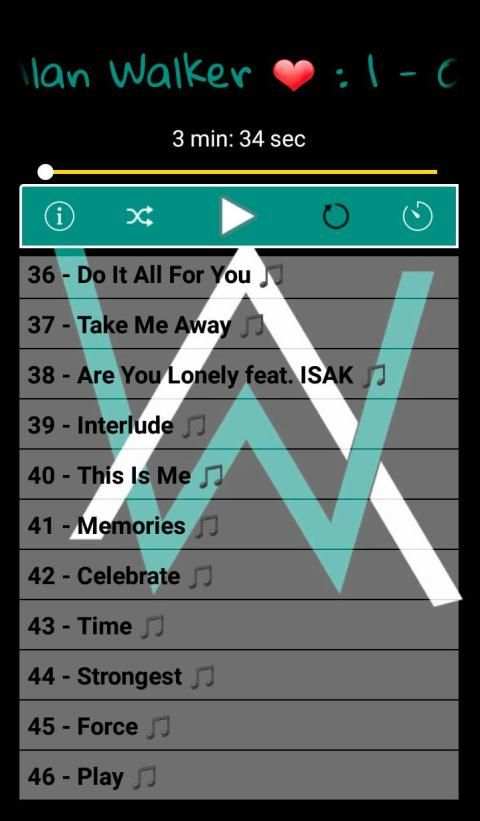 Alan WALKER SONGS 2019 OFFLINE ( 46 SONGS ) screenshot 1