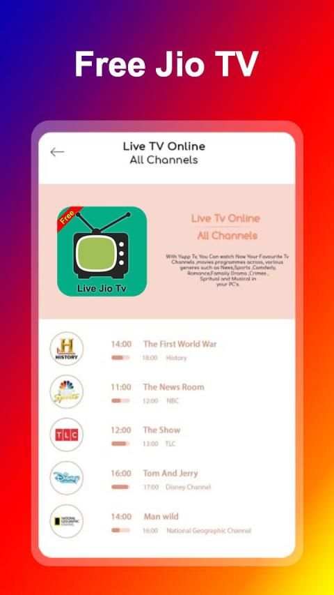 Free Jio TV * HD Guide स्क्रीनशॉट 4