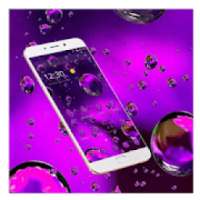 Hazy Purple Water Drops Theme on 9Apps