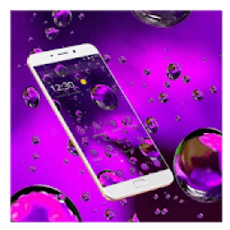 Hazy Purple Water Drops Theme आइकन