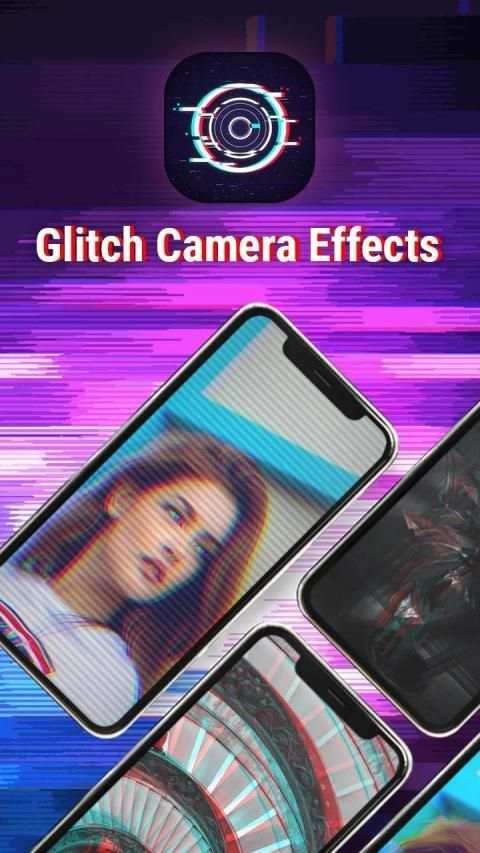 Glitch Selfie Camera Effect - Camera VHS Camcorder screenshot 2