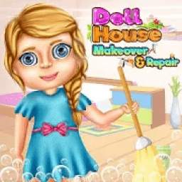 Doll House Makeover: Home Repair & Cleaning Games