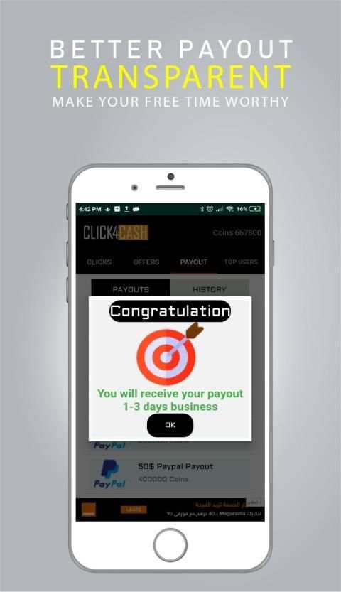 Click4Cash Make money : Free Real Cash App screenshot 3