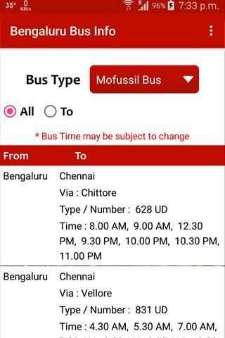 Bangalore Bus Info screenshot 8