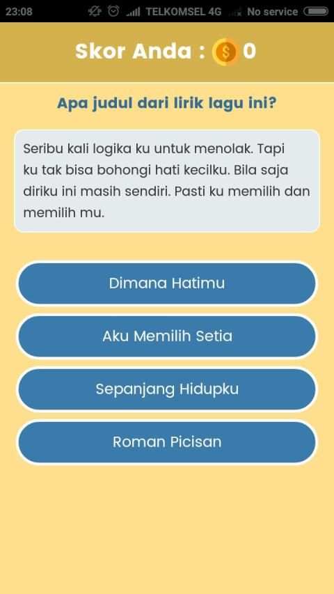 Game Tebak Lagu - Sekilas Lyric screenshot 5