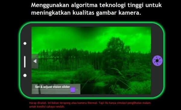Simulasi penglihatan malam - kondisi cahaya rendah screenshot 3