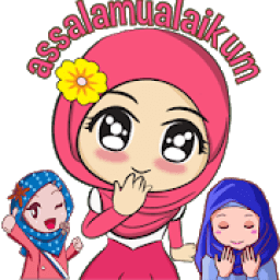 WA Sticker Muslimah Islamic Sticker Cute icon