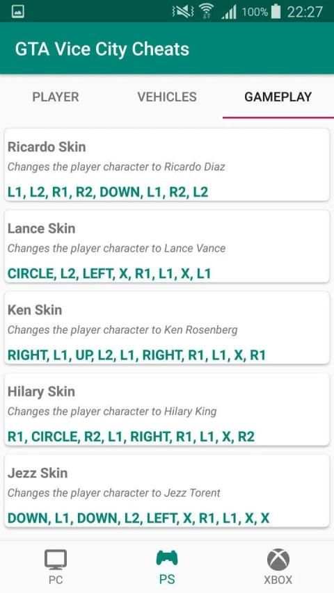 Great Theft Auto Vice City Cheats screenshot 5